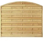 T&J Sichtschutzzaun Maxi Bogen Sichtschutz Lamellenzaun, 180x150/130 cm