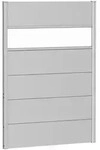 Biohort Sichtschutzzaun Wandpaneel mit Acrylglas silber-metallic Sichtschutz