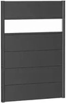 Biohort Sichtschutzzaun Wandpaneel mit Acrylglas dunkelgrau-metallic Sichtschutz