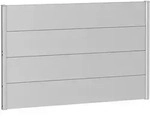 Biohort Sichtschutzzaun Wandpaneel ohne Acrylglas silber-metallic Sichtschutz