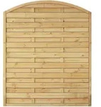 T&J Sichtschutzzaun Maxi Bogen Sichtschutz Lamellenzaun, 150x180/160 cm