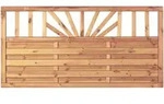 T&J Sichtschutzzaun FREIBURG Sichtschutz Lamellenzaun, 180x90 cm
