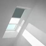 VELUX Verdunkelungsrollo Duo DFD Blaugrau/Wei&szlig; 4581, S08, GGU,Manuell,VELUX,wei&szlig;e