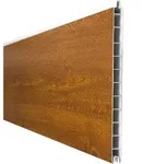 GroJa BasicLine Premium PVC-Steckzaun Sichtschutzzaun Golden Oak Einzelprofil
