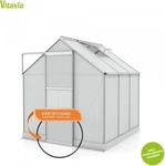 EPH 282014, EPH Vitavia Gew&auml;chshaus Apollo Tomatenhaus Silber, 4 mm, 199x195x207 cm