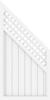 TraumGarten Sichtschutzzaun LONGLIFE RIVA Anschluss mit Gitter Weiß