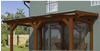 Skan Holz Terrassenüberdachung Siena Terrassendach, 434x250 cm, Nussbaum