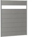 Biohort Sichtschutzzaun Wandpaneel mit Acrylglas quarzgrau-metallic Sichtschutz