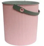 Eimer mit Deckel Omnioutil Hachiman rose rosa, 33x33.8x31.2 cm