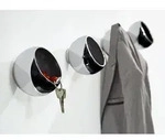 Garderobenkugel Spectra Philippi Aluminium, hochglanzpoliert silber, Designer Carolin