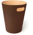 Papierkorb Woodrow Umbra Buchenholzfurnier natur/braun, Designer Henry Huang, 28 cm