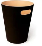 Papierkorb Woodrow Umbra Buchenholzfurnier natur/schwarz, Designer Henry Huang, 28 cm