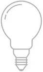 Leuchtmittel Faden-LED Tropfenlampe NPS klar transparent, 7.5 cm