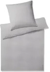 Elegante Mako-Satin Bettw&auml;sche &raquo;Solid Stripe&laquo; Greige 3507-09 Bettw&auml;sche / 155x200