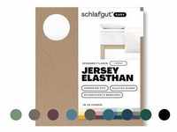 schlafgut »Easy« Jersey-Elasthan Spannbettlaken für Topper XL / 530 Petrol...