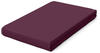 schlafgut »Pure« Bio-Spannbettlaken für Topper M / 542 Purple Deep