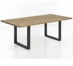 SIT Tops & Tables Esstisch Massivholz Even 200x100 cm / Antiksilber