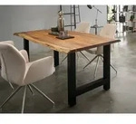 SalesFever &raquo;Saira&laquo; Esstisch Akazie mit H-Gestell 240x110 cm