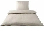 Elegante Seersucker Bettw&auml;sche &raquo;Chelsea&laquo; Sand 7013-77 Bettw&auml;sche 200x200 cm / 2x