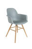 Zuiver »Albert Kuip« Designer-Stuhl mit Armlehne Light Grey