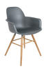 Zuiver »Albert Kuip« Designer-Stuhl mit Armlehne Dark Grey