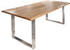 SIT Tops & Tables Esstisch Massivholz Even 140x80 cm / Antiksilber