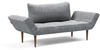 Innovation »ZEAL« Design-Sofa 565 Twist Granite / Styletto dunkles Holz
