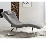 SalesFever &raquo;Canap&eacute;&laquo; Relaxliege hellgrau Texturstoff / 80x82x180 cm