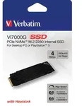 Verbatim SSD 4TB, PCIe 4.0, M.2 2280, NVMe, Vi7000G (R) 7000MB/s, (W) 6400MB/s,