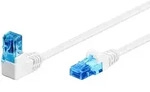 Goobay CAT 6A Patchkabel 1x 90&deg; gewinkelt, U/UTP, wei&szlig;