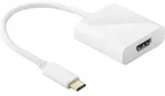 USB-C-Adapter HDMI, wei&szlig; USB-C-Stecker > HDMI-Buchse (Typ A)