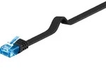 Goobay CAT 6A Flach-Patchkabel, U/UTP, Schwarz