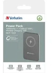 Verbatim Akku Powerbank, 10.000mAh, MCP-10GN, grau Magnetic Wireless, USB-C, QC-PD