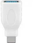 USB-C/USB A OTG Super Speed Adapter f&uuml;r den Anschluss von Ladekabeln 3.0, wei&szlig;