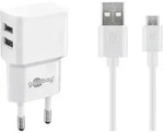 Goobay Micro USB Dual Ladeset 2,4 A - Netzteil mit 2x USB-Buchse und Micro USB...