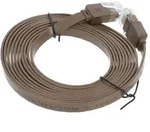 Goobay CAT 6 Flach-Patchkabel, U/UTP, Dunkelbraun