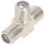 Goobay F-Adapter, T-St&uuml;ck: F-Buchse > doppelt F-Buchse - Adapter-Buchse aus Zink