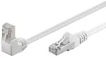 Goobay CAT 5e Patchkabel 1x 90&deg; gewinkelt, F/UTP, wei&szlig;