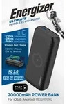 Energizer Akku Powerbank, 20.000mAh, QE20009PQ, schwarz Ultimate, Wireless, 1x