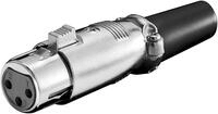 Goobay Mikrofonkupplung, XLR-Buchse (3-Pin) - mit Verriegelung und geschraubter