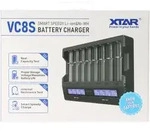 XTAR VC8S 8fach Schnell-Ladeger&auml;t f&uuml;r 1-8 Li-Ion 3,6V und 3,7V Akku und NiMH...