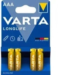 Varta Batterie Alkaline, Micro, AAA, LR03, 1.5V Longlife, Retail Blister (4-Pack)