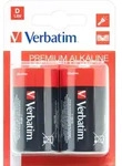 Verbatim Batterie Alkaline, Mono, D, LR20, 1.5V Premium, Retail Blister (2-Pack)