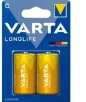 Varta Batterie Alkaline, Baby, C, LR14, 1.5V Longlife, Retail Blister (2-Pack)