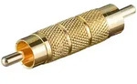 Goobay Cinch Adapter, Stecker zu Stecker, Goldausf&uuml;hrung - Cinch-Stecker >