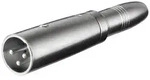 Goobay XLR-Stecker, 3-polig - 1x XLR-Stecker (3-polig) > 1x 6,35-mm-Klinkenbuchse