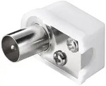 Goobay Koax-Winkelstecker mit Schraubbefestigung, slim - Adapter-Stecker aus