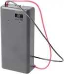 Batteriehalter f&uuml;r 1x 9Volt Block mit Ein- und Aus-Schalter &ndash; 9V Batterie Clip