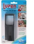 Lupe mit LED-Beleuchtung und 3fach Vergr&ouml;sserung Farbe Schwarz Blisterverpackung