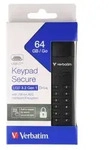 Verbatim USB 3.2 Stick 64GB, Secure, Keypad, AES-256-Bit Typ-C, (R) 160MB/s, (W)
